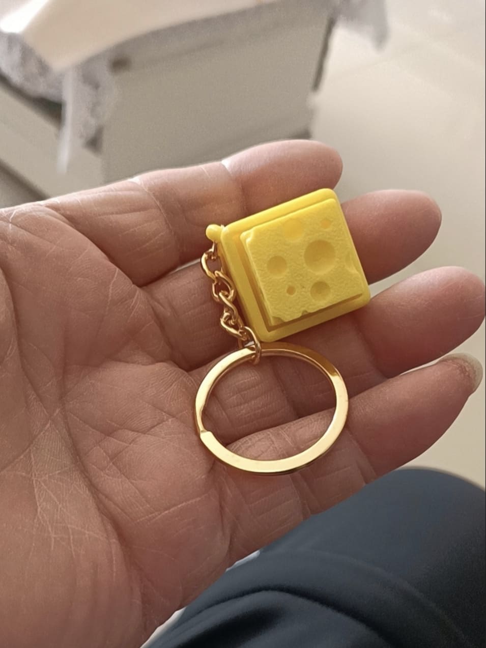 Cheese Themed Switch Tester Keychain With Switch