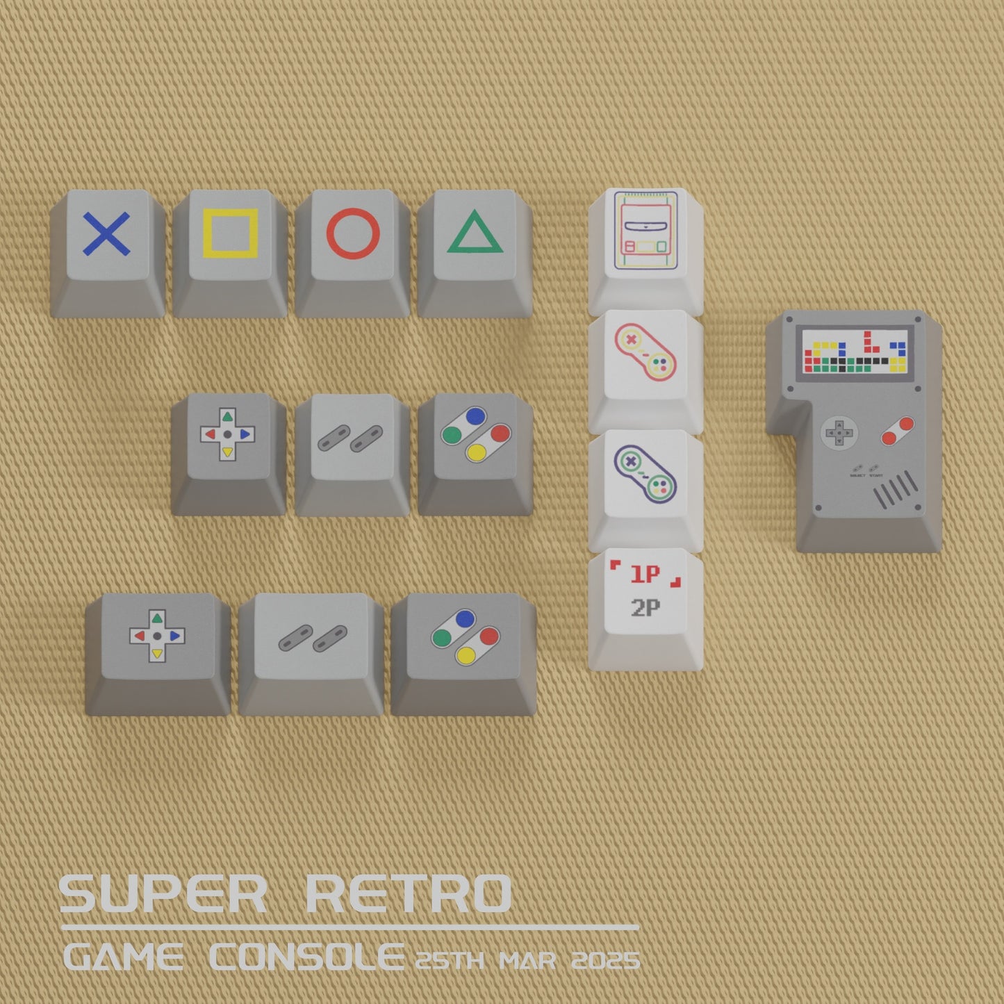 SHSOSK Super Retro Console 1.7mm PBT Keycaps Set