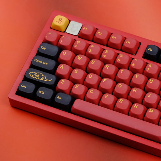 GMK Red Samurai PBT KOA Profile Keycaps Set