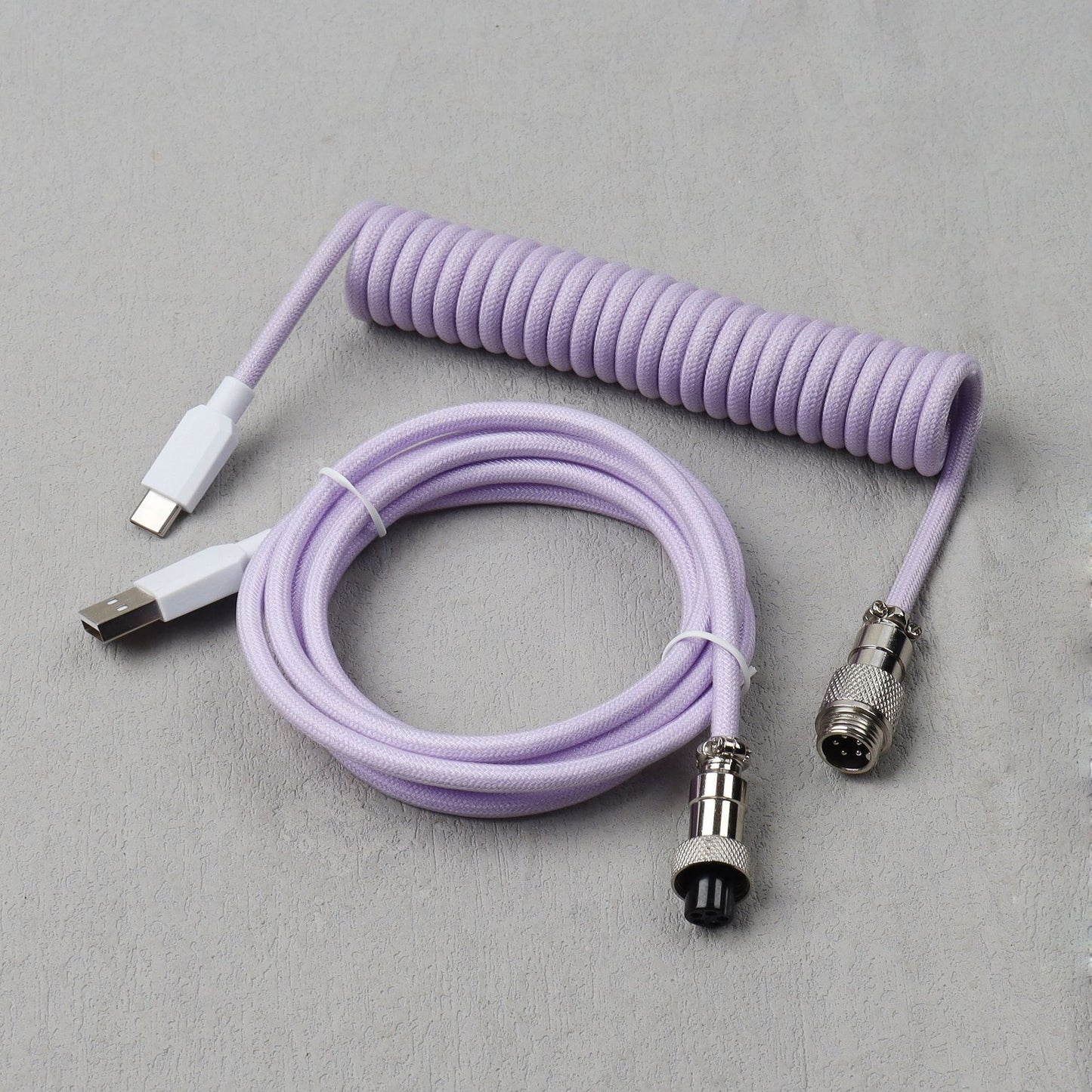 Light Purple Aviator Coiled Braided Type-C Cable