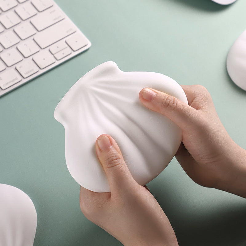 Silicone Filled Shell Shaped Keyboard Mouse Wrist Rest
