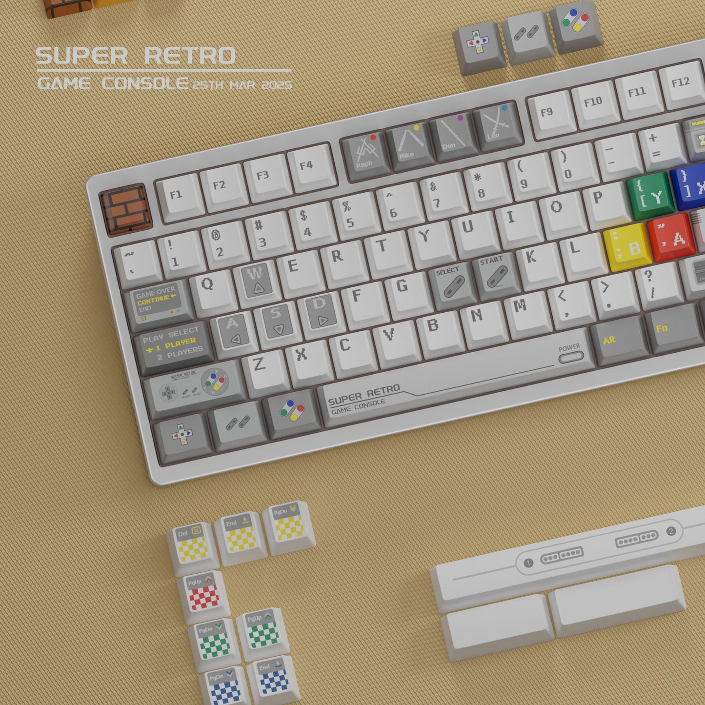 SHSOSK Super Retro Console 1.7mm PBT Keycaps Set