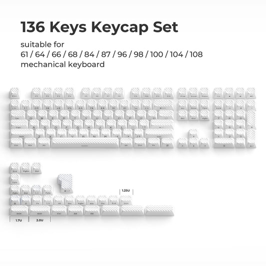 XVX Crystal Jelly 2.0 Semi Transparent OEM Profile 120+ Keys Keycaps Set
