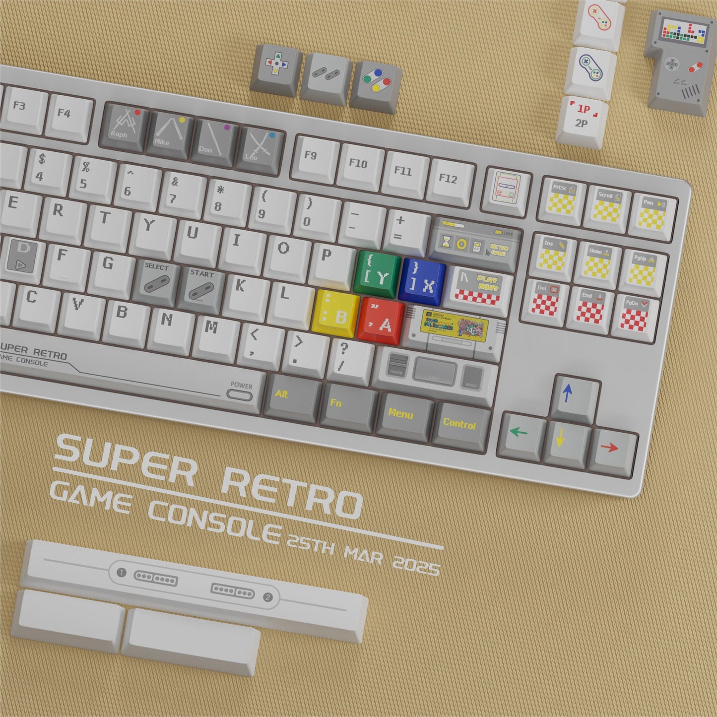 SHSOSK Super Retro Console 1.7mm PBT Keycaps Set