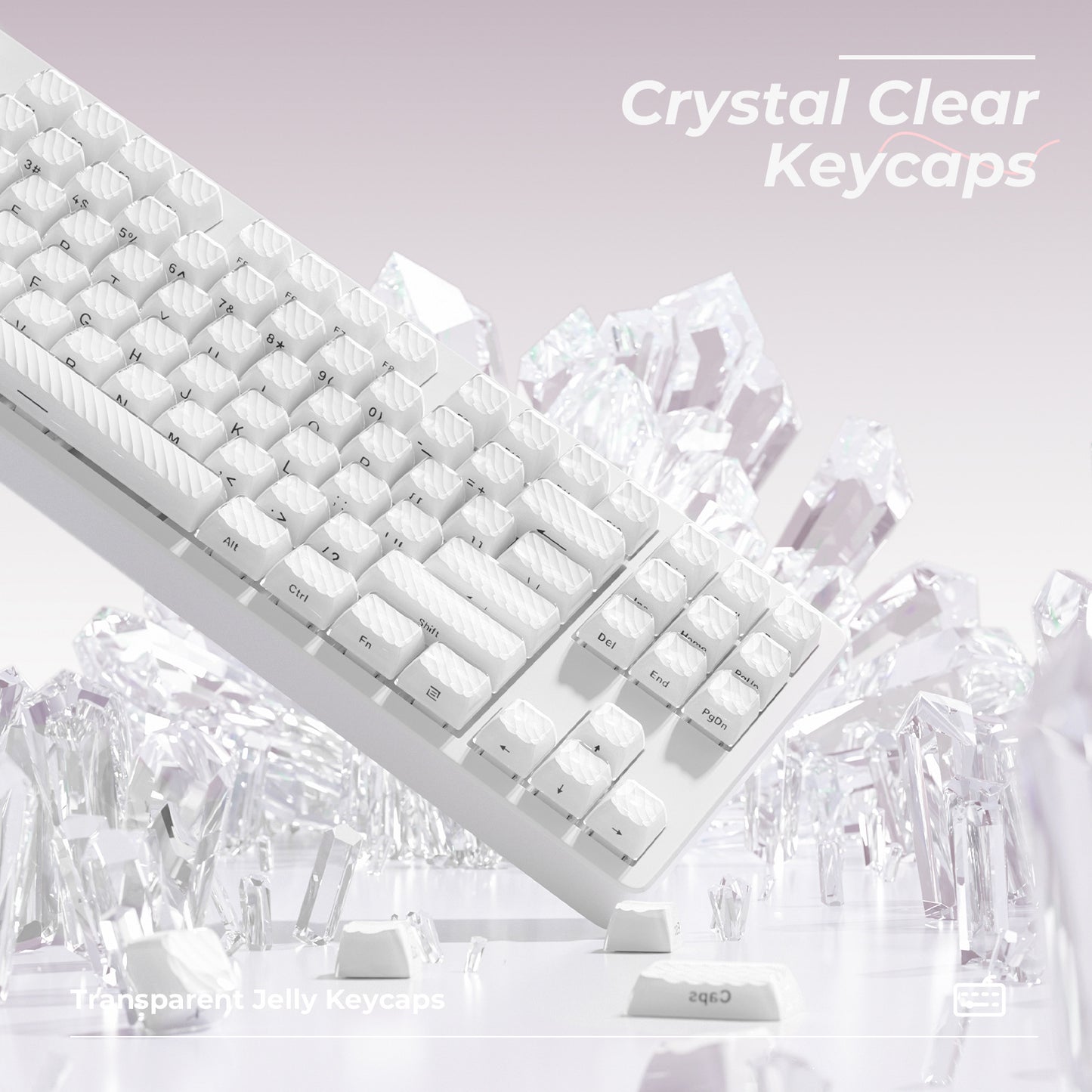 XVX Crystal Jelly 2.0 Semi Transparent OEM Profile 120+ Keys Keycaps Set
