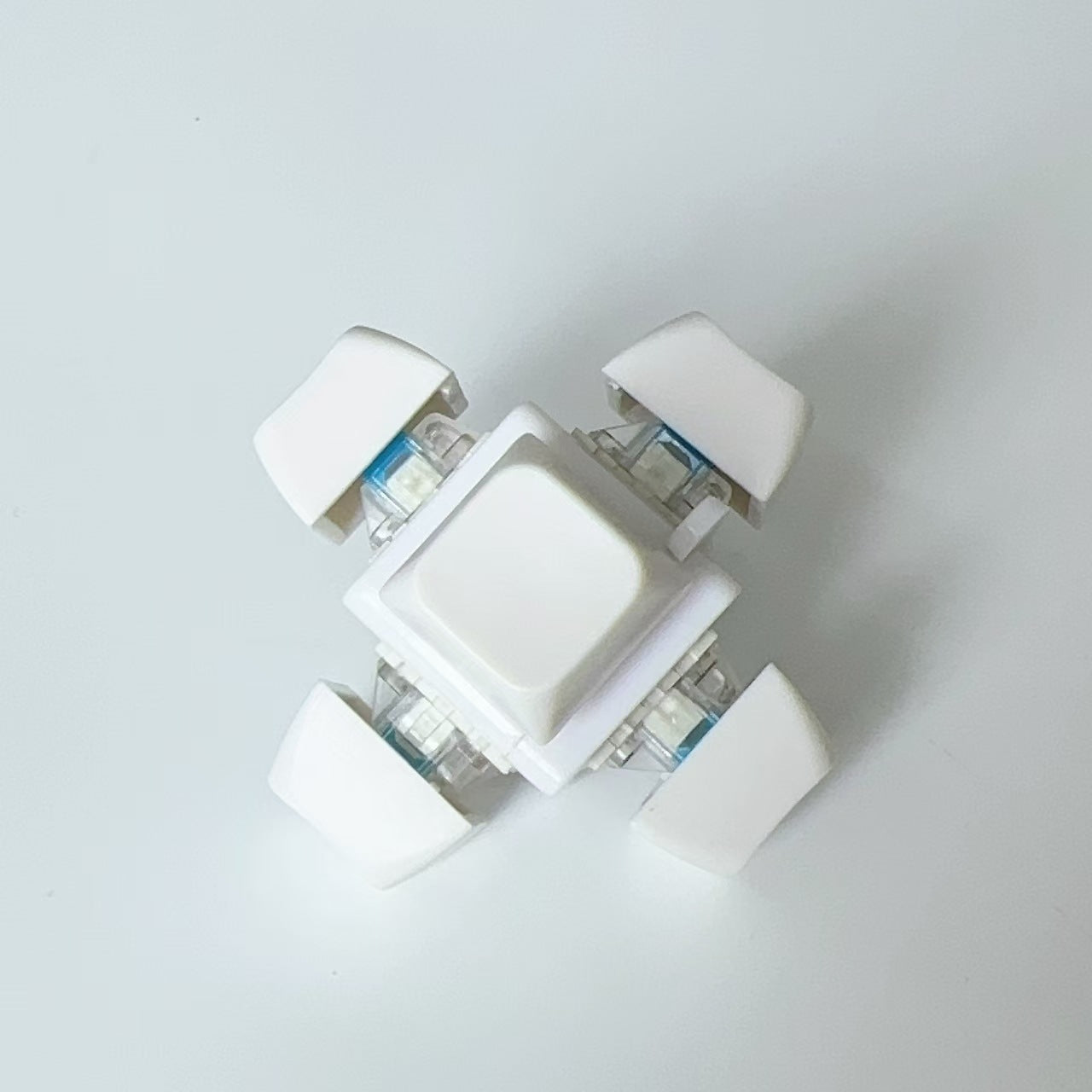 Cube Fidget Keychain with Mechanical Switch - 6 Key