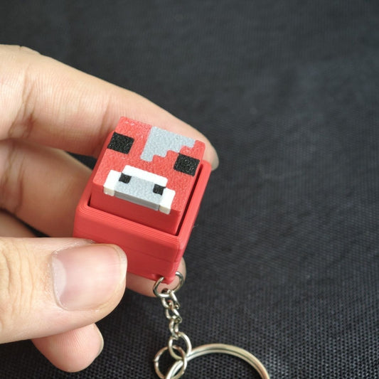 Minecraft Themed Switch Tester Keychain with Switch -Moshroom