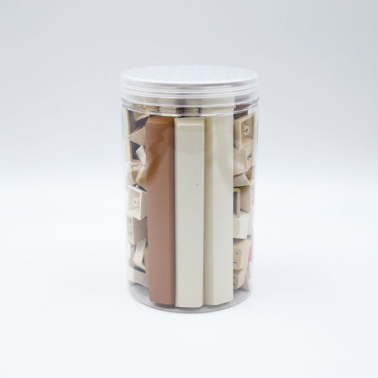 Retro Stamp Themed PBT Keycaps Set