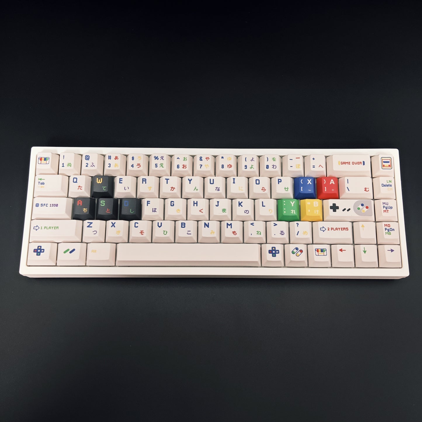 Super Nintendo Retro PBT 140 Keys Keycaps Set