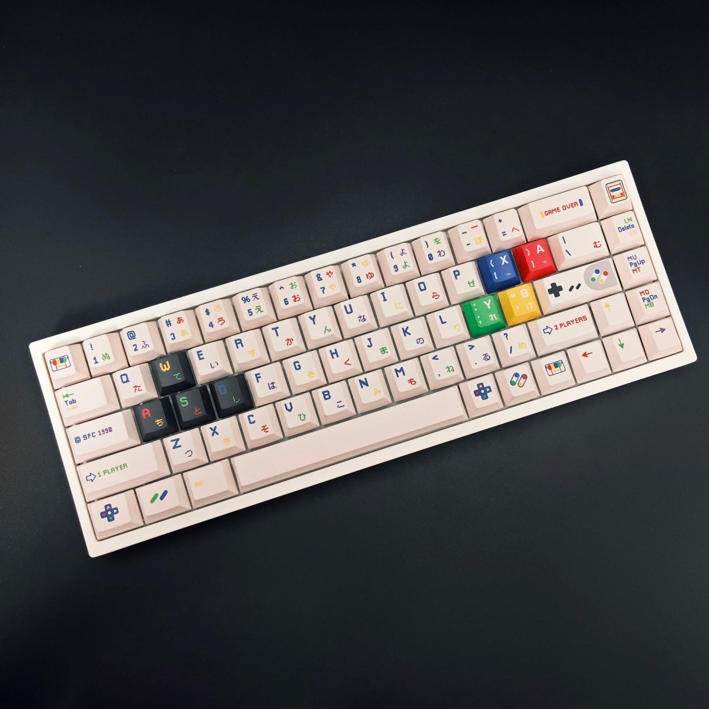 Super Nintendo Retro PBT 140 Keys Keycaps Set