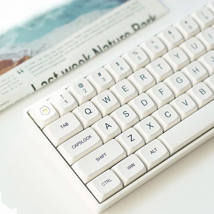 Minimal White XDA PBT Keycaps Set