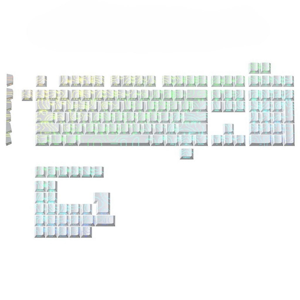 Shine Through Topograpgic Cherry Keycaps V4 - 87/120+ Keys