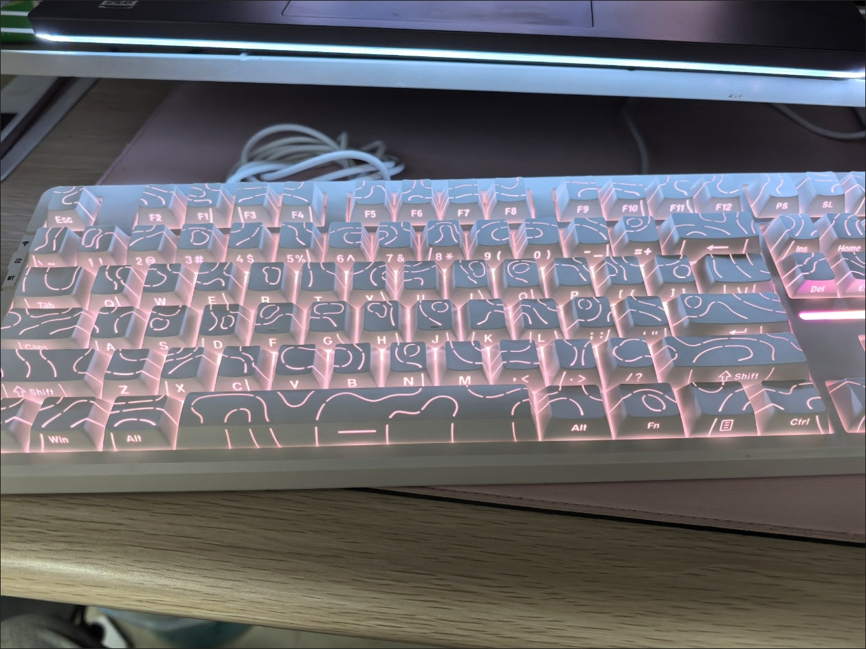 Shine Through Topograpgic Cherry Keycaps V4 - 87/120+ Keys