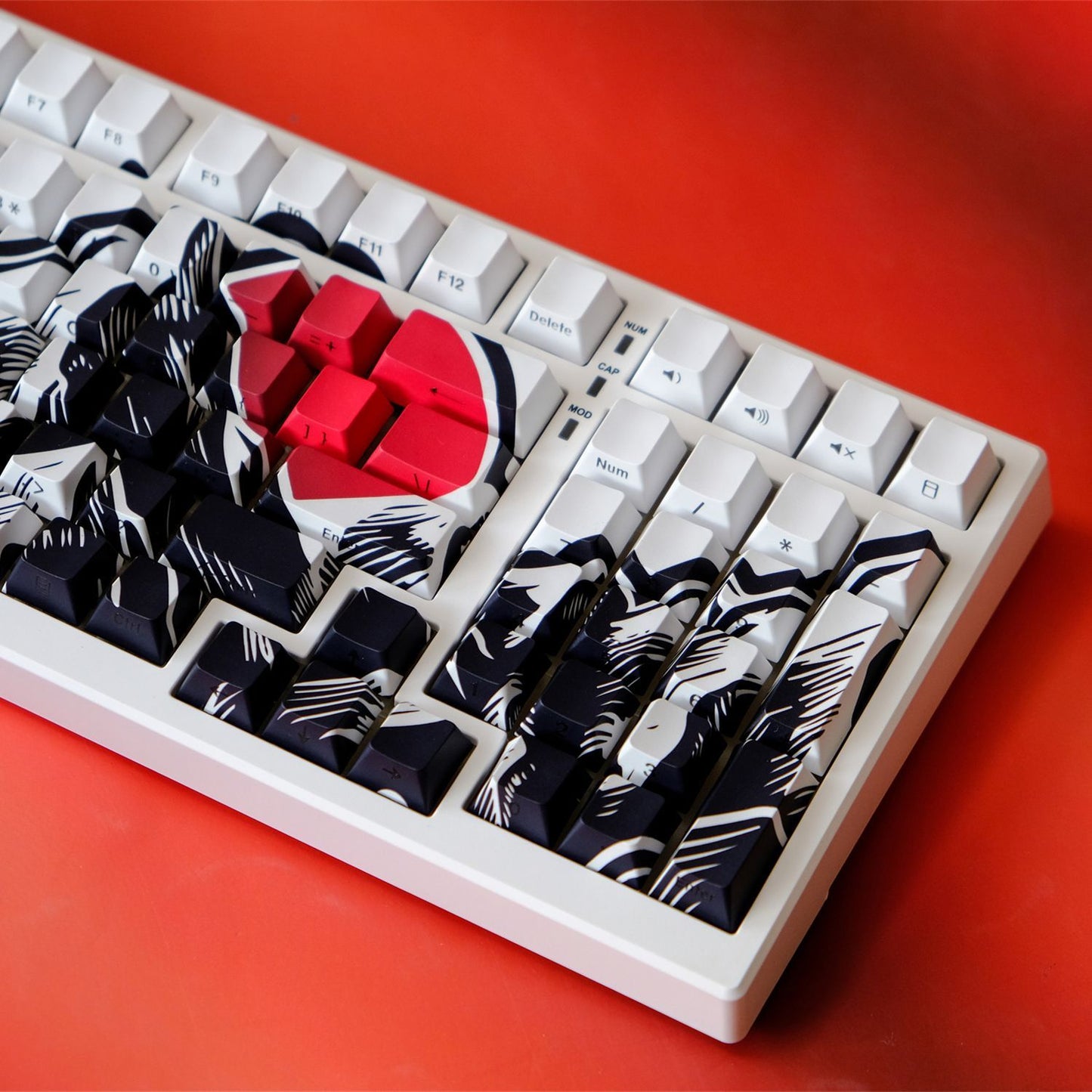 Akatsuki Cherry Profile Side Engraved PBT Keycaps Set