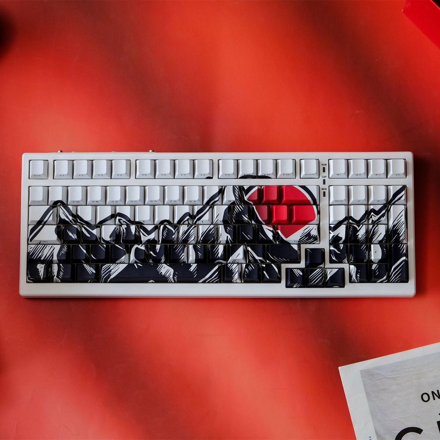 Akatsuki Cherry Profile Side Engraved PBT Keycaps Set