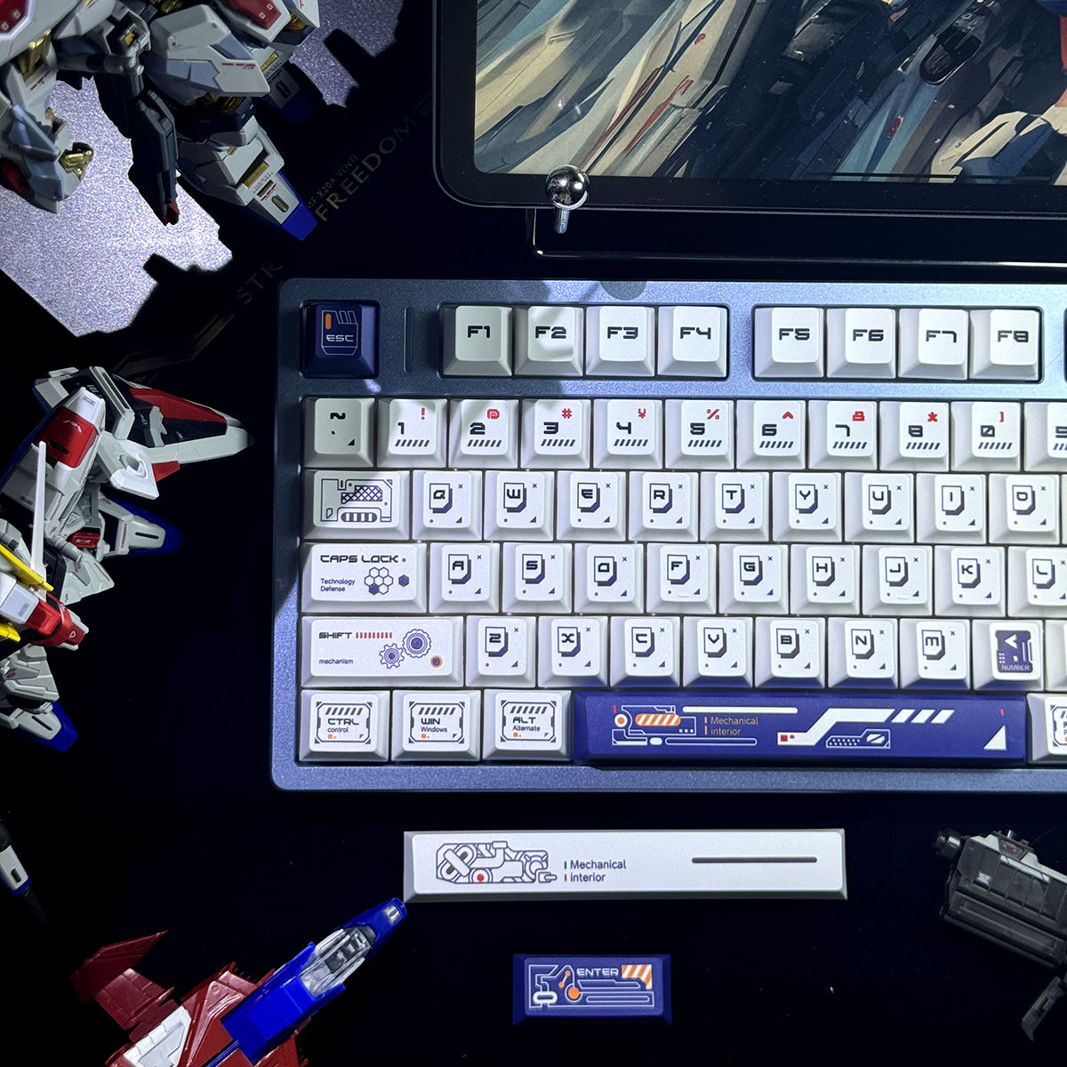 Mecha Core Cherry Profile 130+ Keys Keycaps Set (Canned)