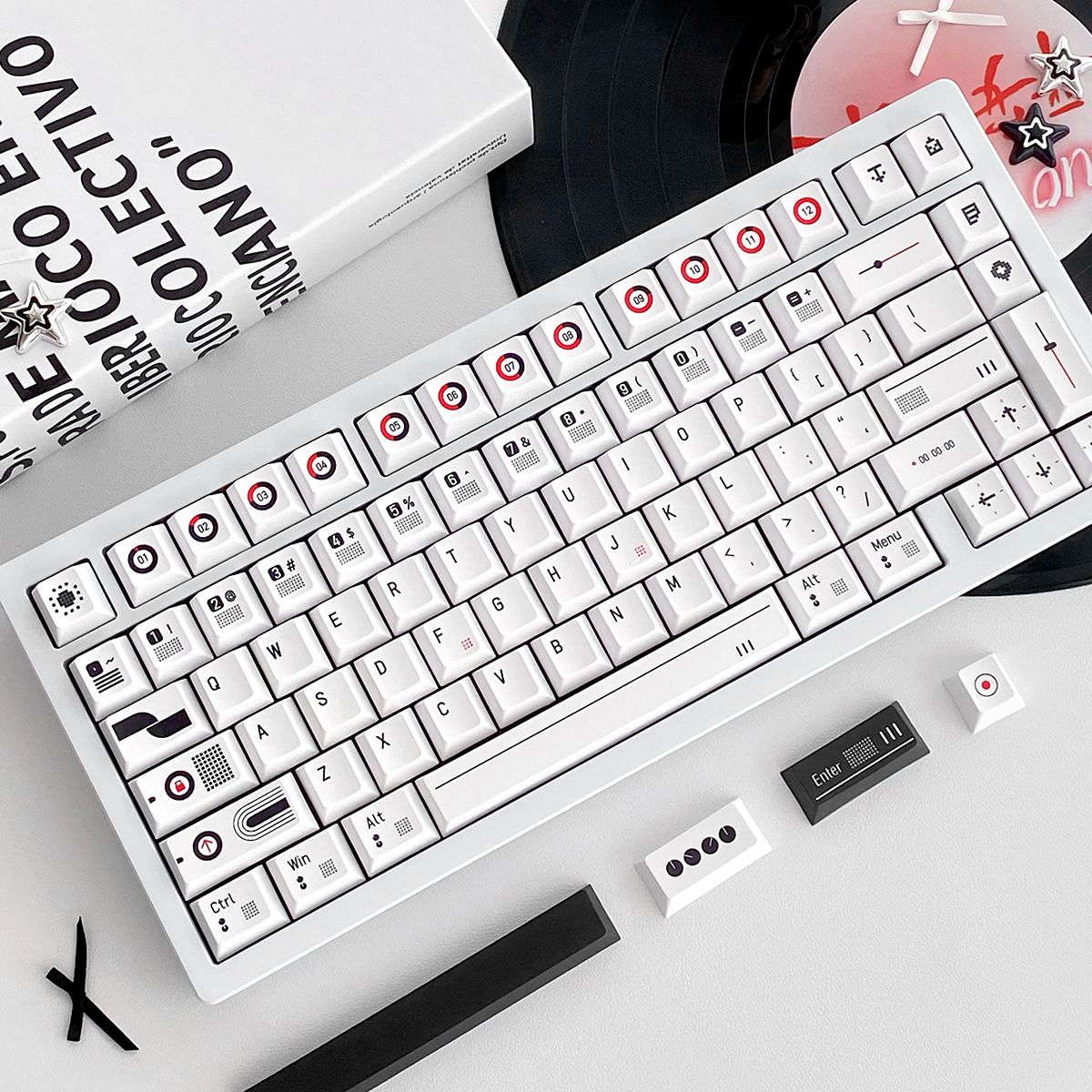 Countdown Cherry Profile 130+ Keys Keycaps Set (Canned)