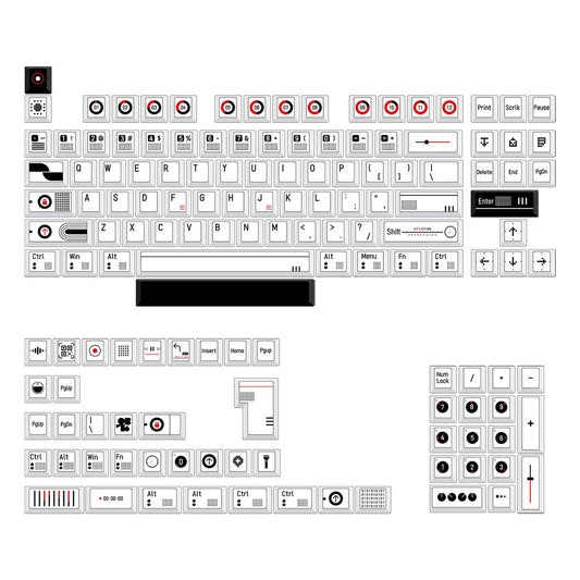 Countdown Cherry Profile 130+ Keys Keycaps Set (Canned)