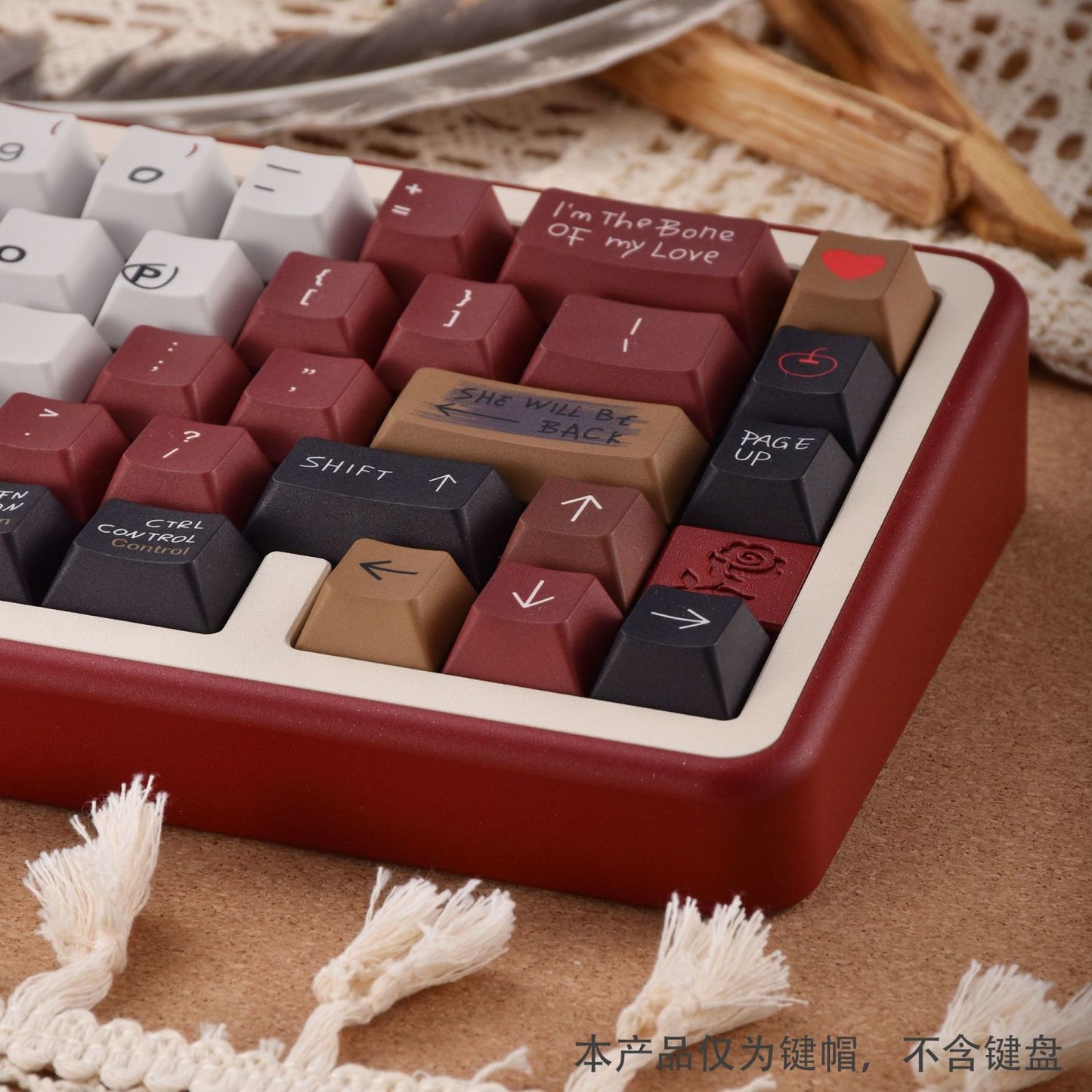 Womier Fake Love Cherry Profile 130+ Keys Keycaps Set