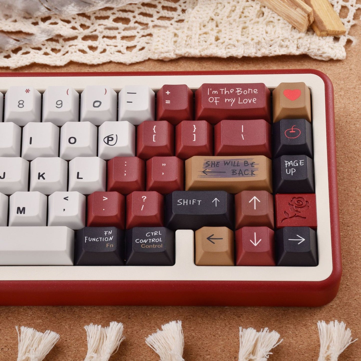 Womier Fake Love Cherry Profile 130+ Keys Keycaps Set
