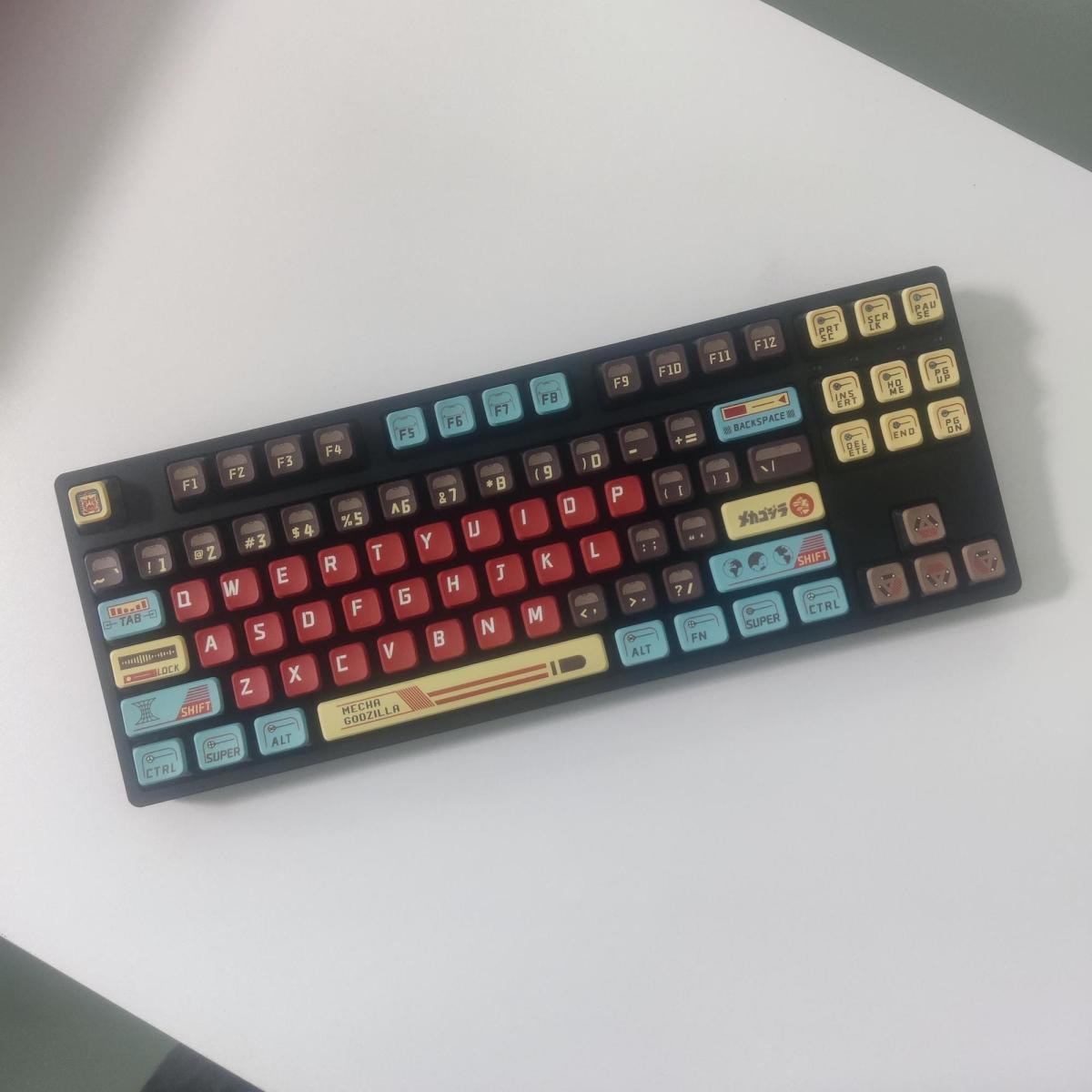 Mecha Godzilla Clone PBT PC MDA Profile 119 Keys Pudding Keycaps Set