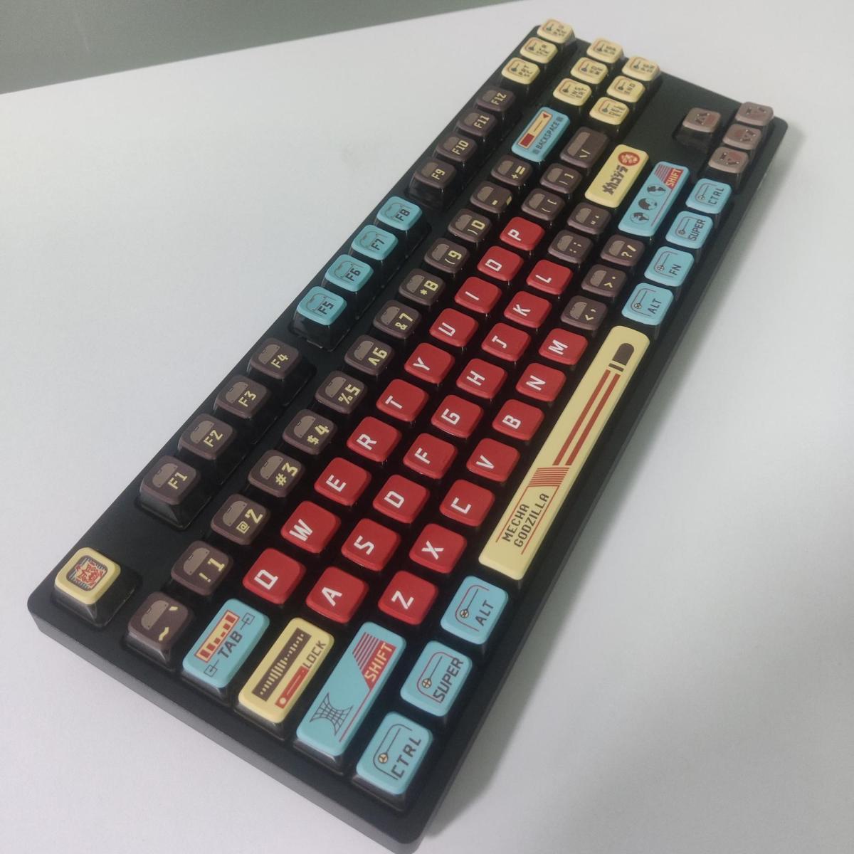Mecha Godzilla Clone PBT PC MDA Profile 119 Keys Pudding Keycaps Set