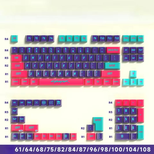 Cyberpunk Side Engraved 129 Keys Cherry