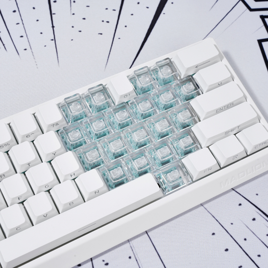 Transparent Heart Set Keycaps - 20 Keys