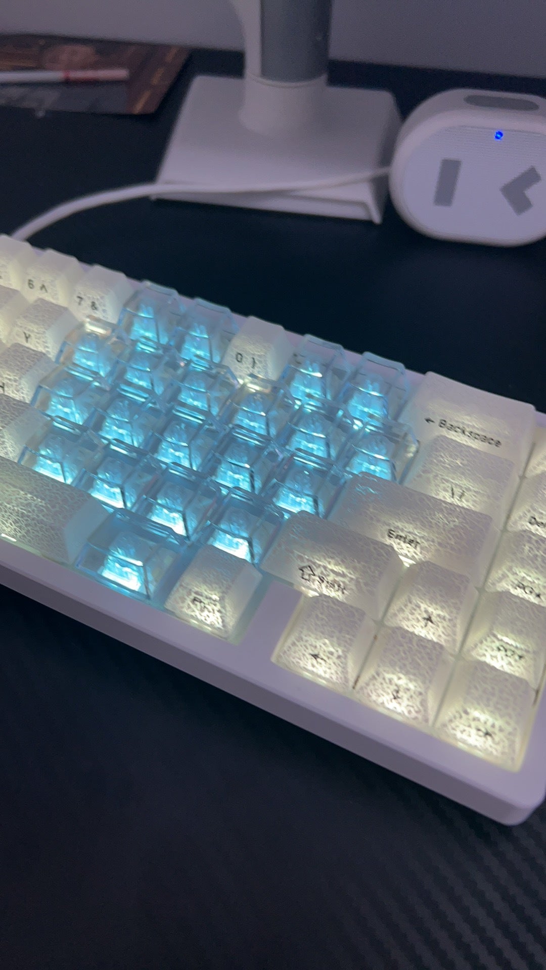 Transparent Heart Set Keycaps - 20 Keys