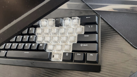 Transparent Heart Set Keycaps - 20 Keys
