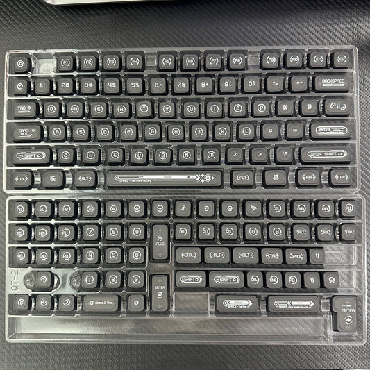 Black MAX Profile 2.0 PBT PC Shine-through Keycaps