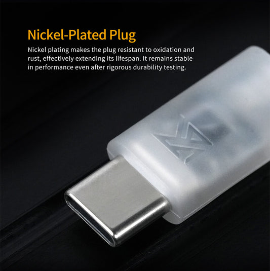 KZ Type-C OFC Silver Plated Earphone Cable with Mic