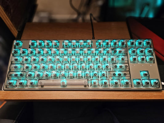 132 Key OEM Transparent/Clear Keycap - Black