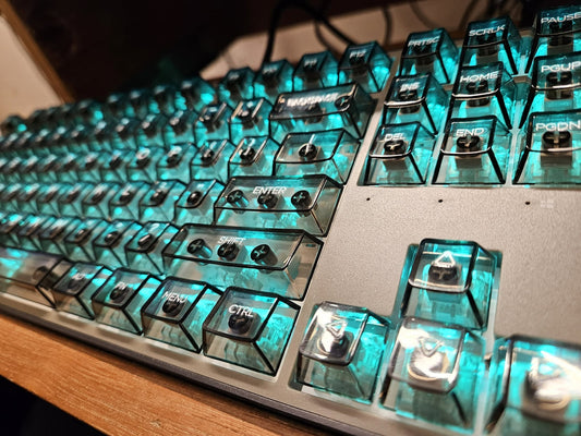 132 Key OEM Transparent/Clear Keycap - Black