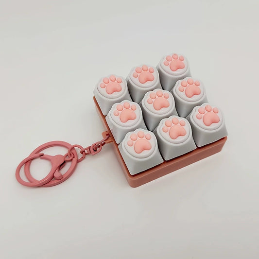 Cat Paws Switch Tester Keychain With Switch - 9 Key