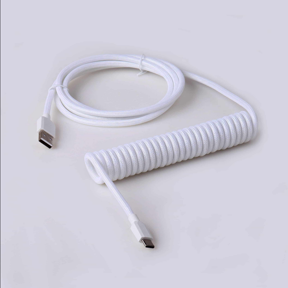 Non-Aviator Braided Coiled Cable Type-C Cable