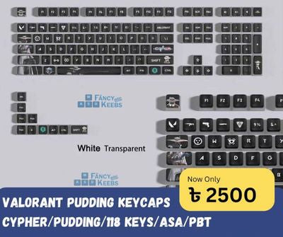 Valorant Themed Pudding Keycaps - CYPHER ASA
