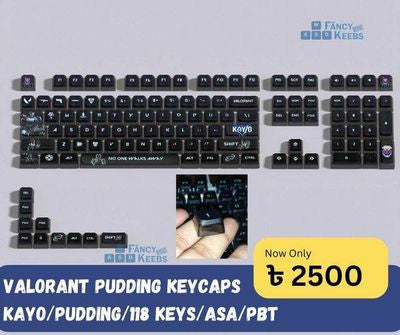 Valorant Themed Pudding Keycaps - KAY/O ASA