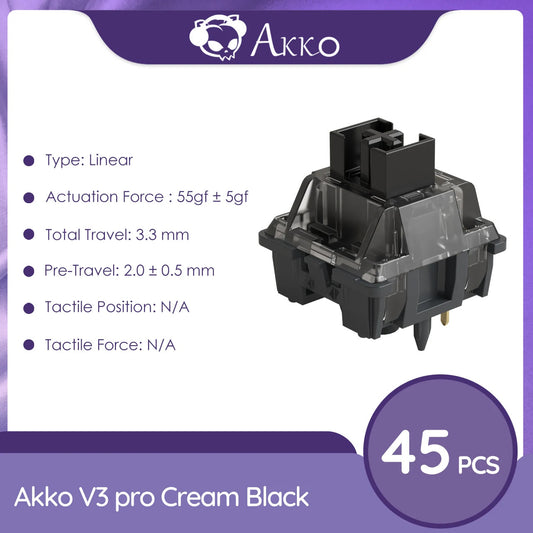 Akko V3 Creamy Black Pro Linear Switch 45pcs Box