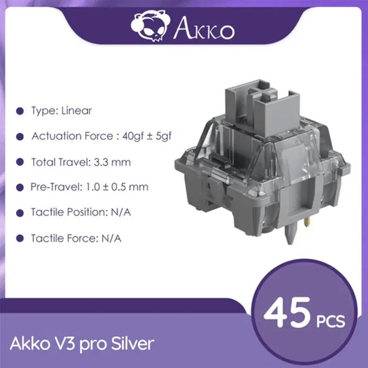Akko V3 Silver Pro Linear Switch 45pcs Box