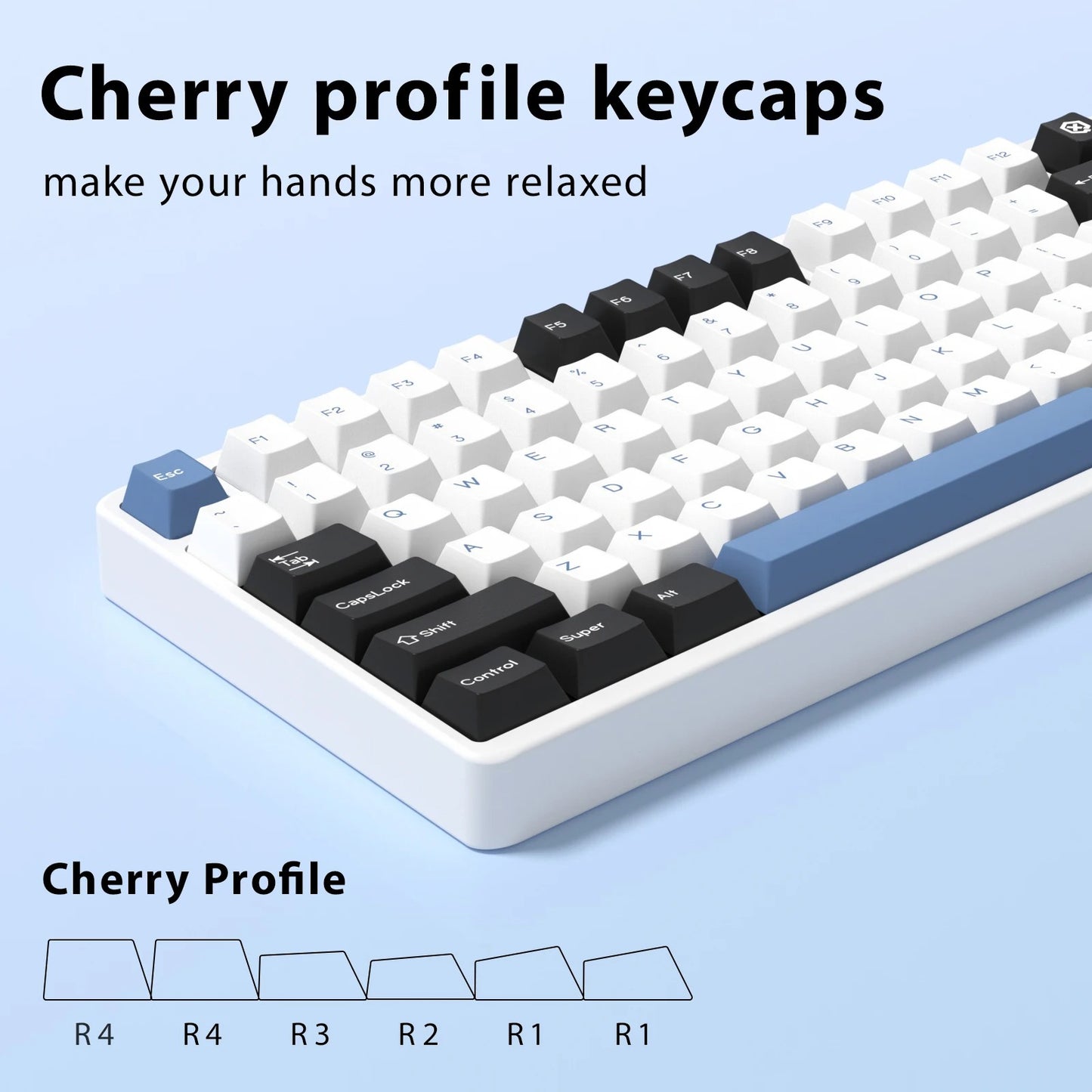 GMK Arctic Doubleshot PBT Cherry