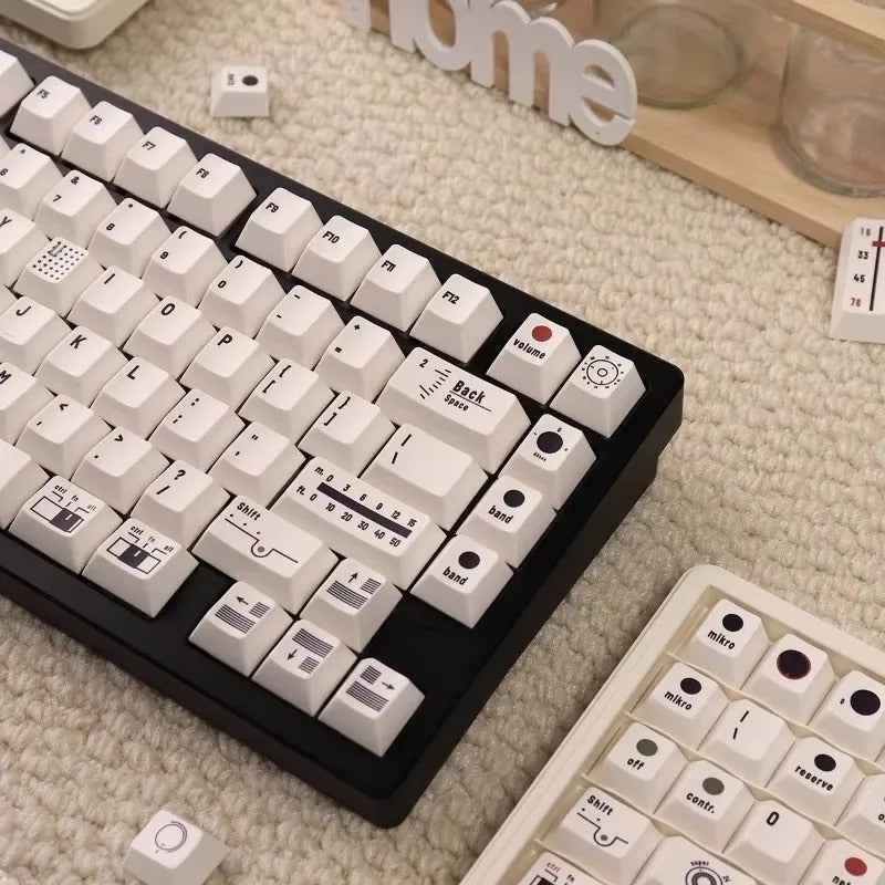 Retro Camera Themed Cherry Profile 144 Keys Keycaps Set