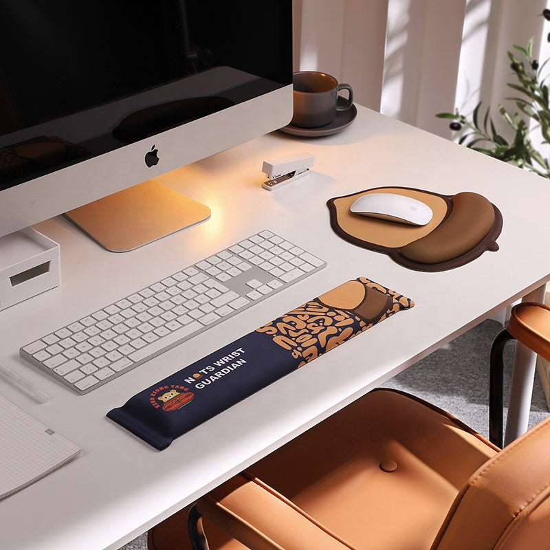 Premium Keyboard Mouse Wrist Rest - Nuts