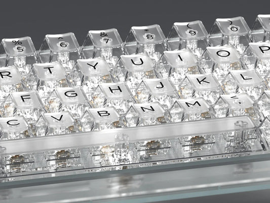 133 Key OEM Transparent/Clear Keycap - White