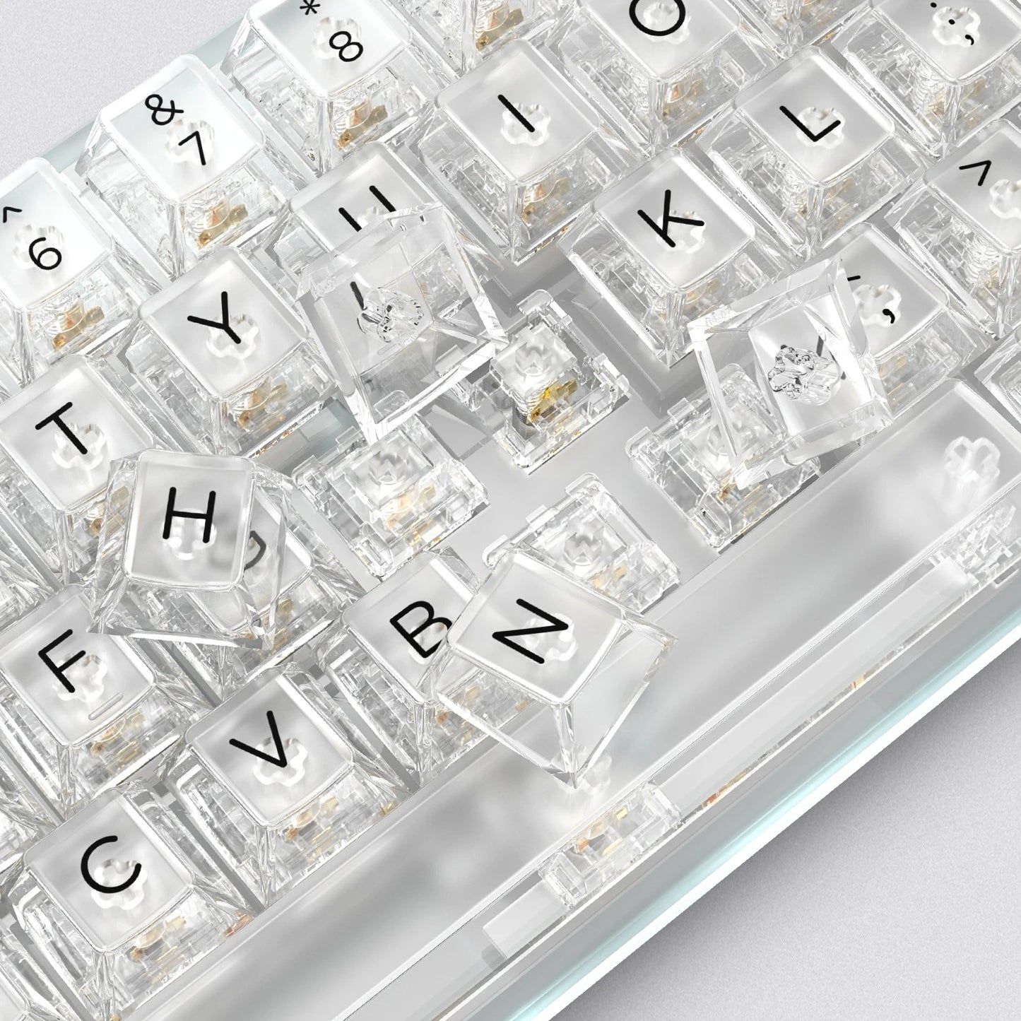 133 Key OEM Transparent/Clear Keycap - White