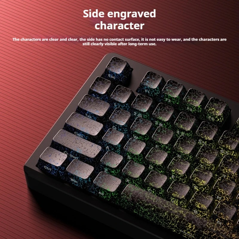 Leobog Cracked Shinethrough MDA Keycaps