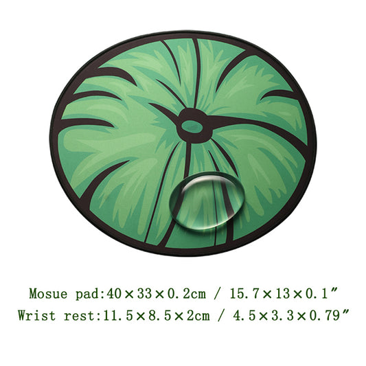 Premium Mouse Pad Wrist Rest - Leaf Droplet