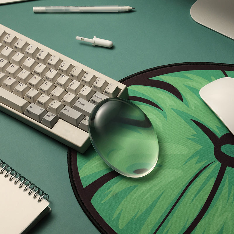 Premium Mouse Pad Wrist Rest - Leaf Droplet