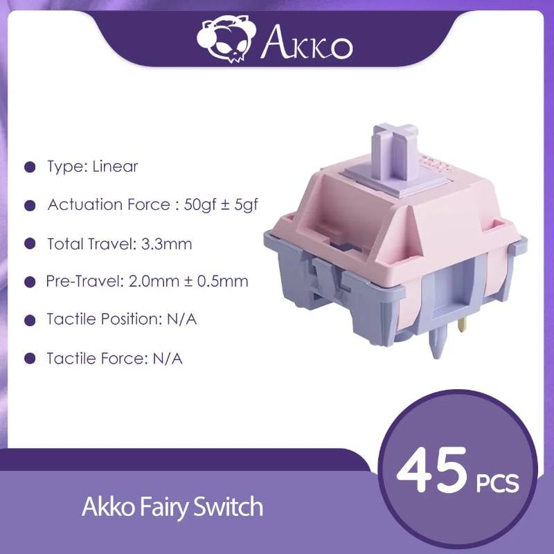 Akko Fairy Silent Linear Switch 45pcs Box