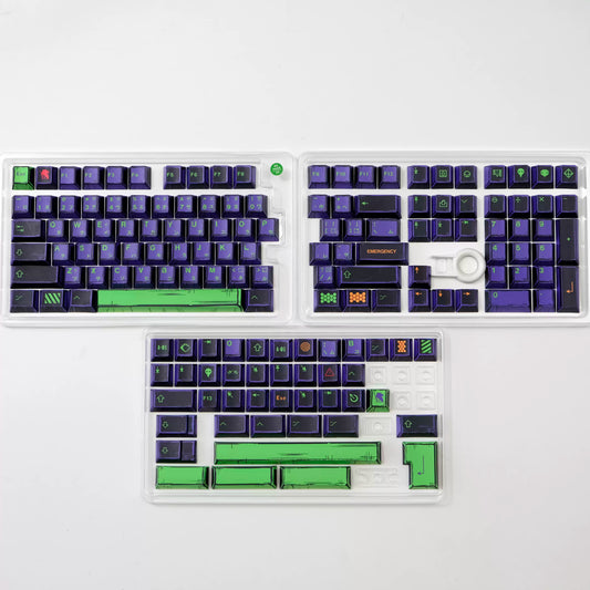 Comic Eva 01 PBT 150 Keys Keycaps Set - Cherry